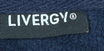 Livergy Mens Blue Pullover Hoodie - Large