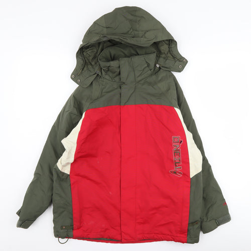 O'Neill Girls Red Ski Jacket, Age 12, Hooded Insulated