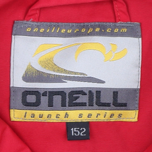 O'Neill Girls Red Ski Jacket, Age 12, Hooded Insulated