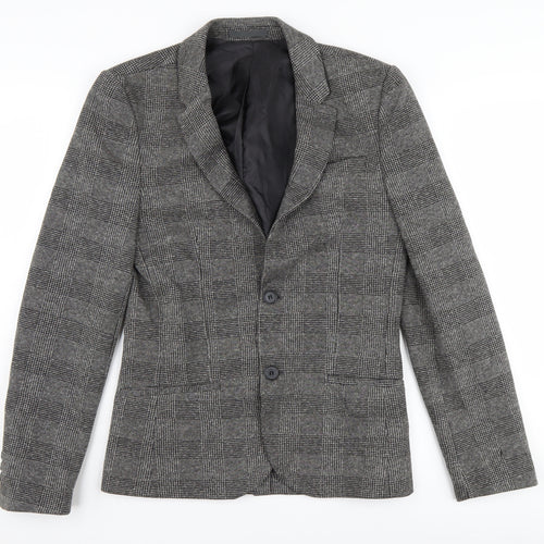 River Island Women's Grey Check Blazer UK 34