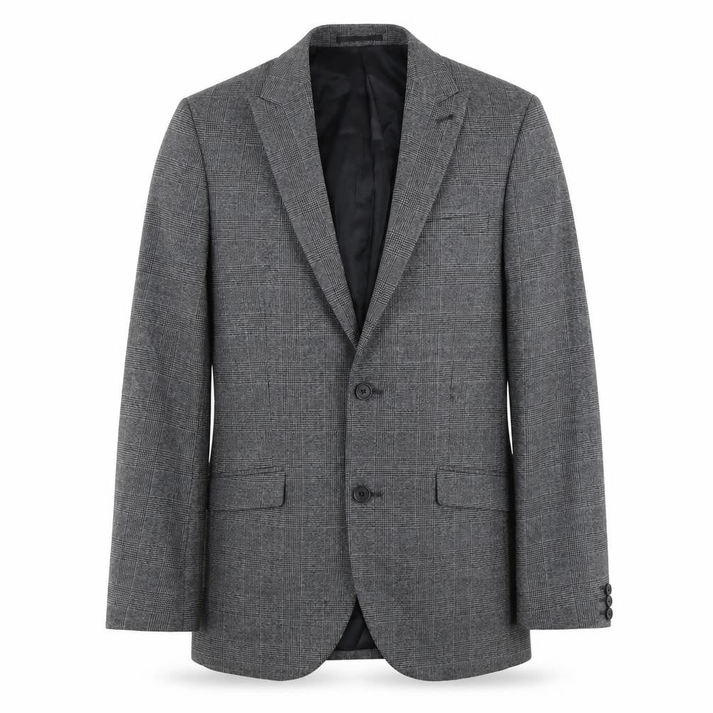 Front view of Next Men's Grey 38R Blazer, Single-Breasted, Formal