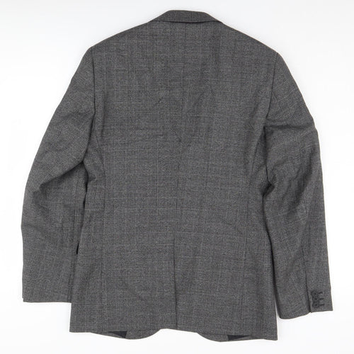 Next Men's Grey 38R Blazer, Single-Breasted, Formal