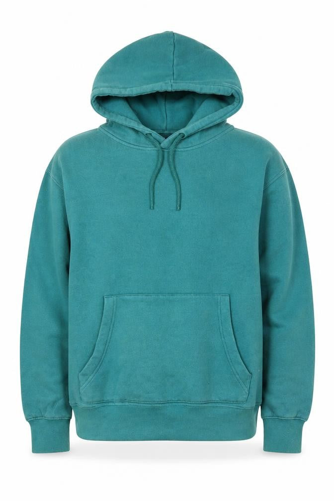 Front view of Topman Men's Green Pullover Hoodie M