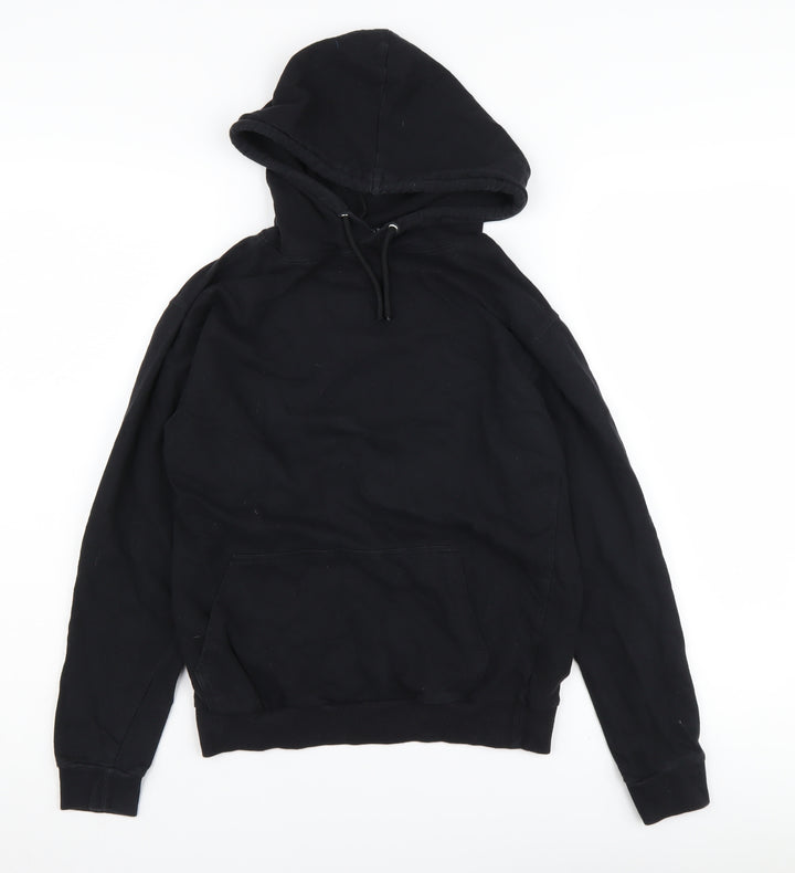 ASOS Women's Black Cotton Pullover Hoodie Size 4