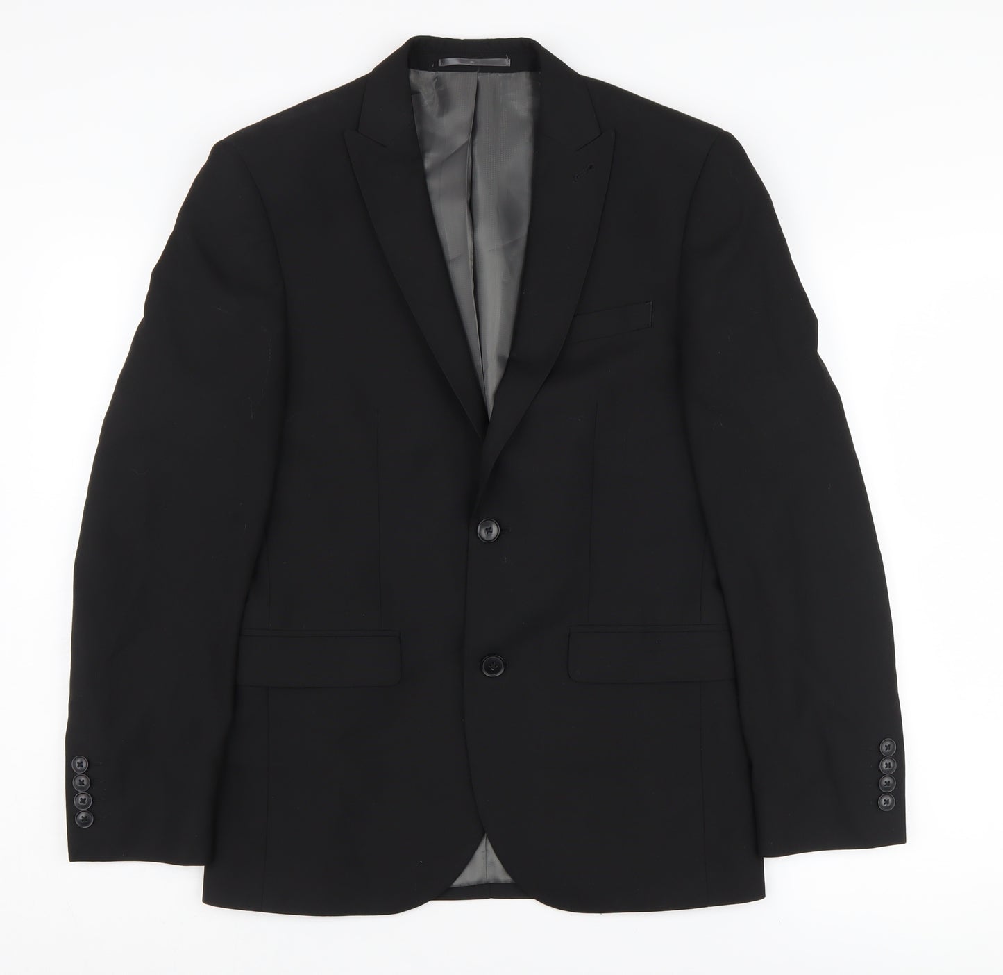 Next Men's Black Slim Fit Blazer, 36S, Classic