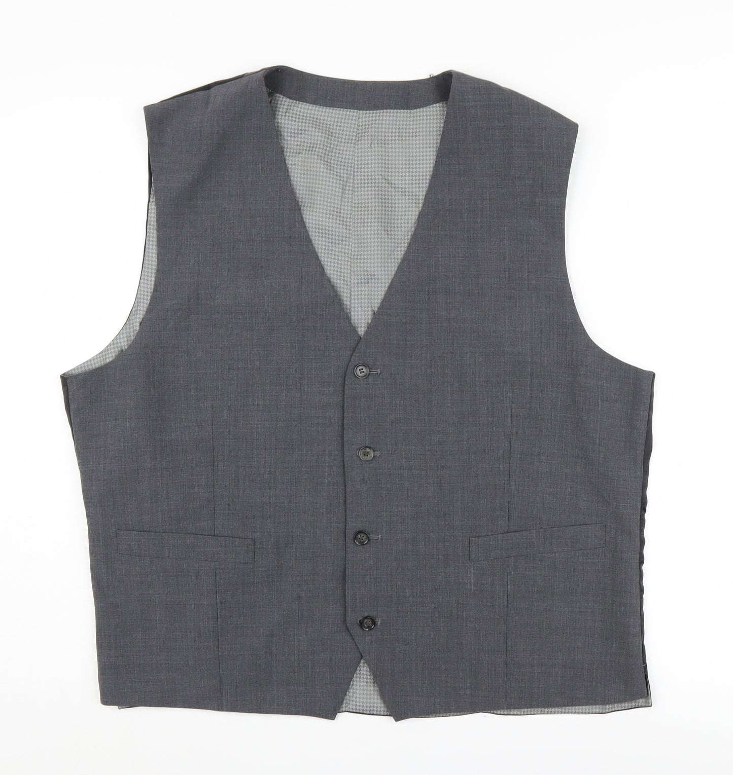 Skopes Men's Grey Suit Waistcoat 48R Classic Wool Blend