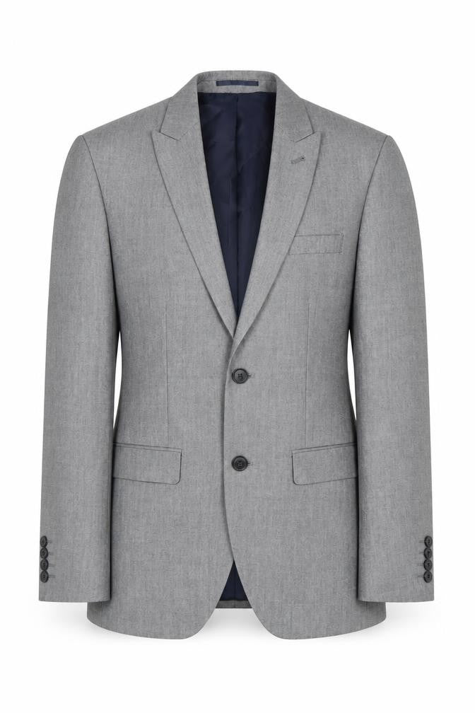 Front view of Next Men's Grey Suit Jacket 36 Short, Polyester Blend