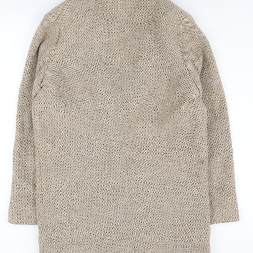 Miss Selfridge Beige Tweed Pea Coat Size 10