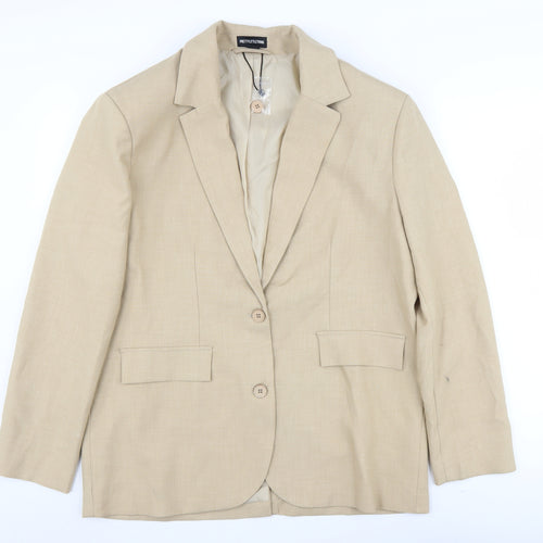 PrettyLittleThing Beige Women's Blazer Jacket Size 8