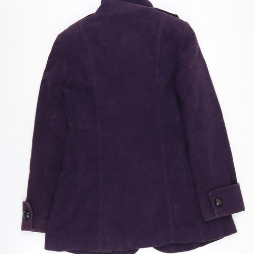 Next Women's Purple Military Jacket Coat Size 10