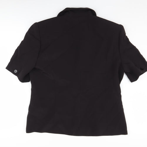 Country Casuals Women's Black Silk Blazer, Size 14