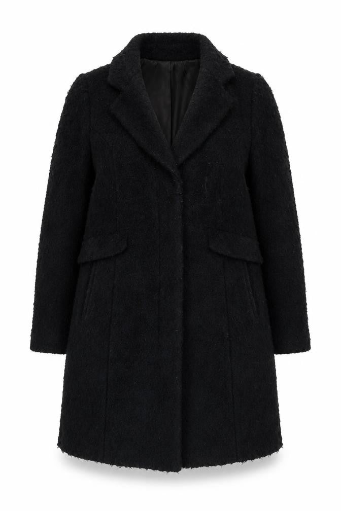 Front view of Marks & Spencer Women's Black Overcoat, size 12