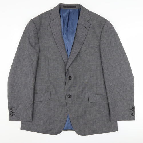 Marks and Spencer Grey Check Blazer 42 Short Men's Formal