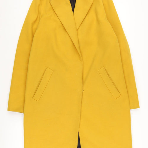 New Look Yellow Women's Overcoat Size 10, Regular Fit