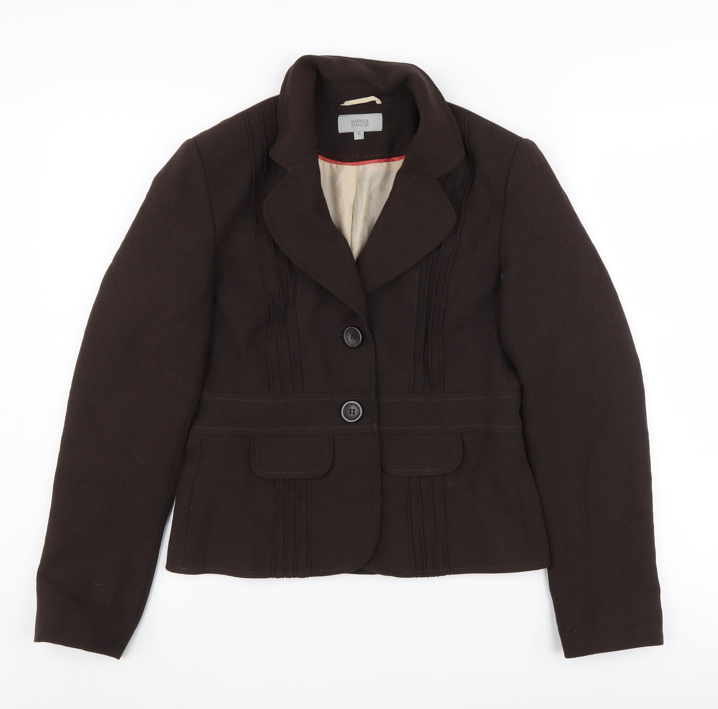 Marks and Spencer Women's Brown Suit Jacket Size 10