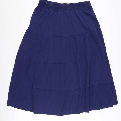 Damart Women's Blue Skirt, Size 16, Viscose Blend, Casual