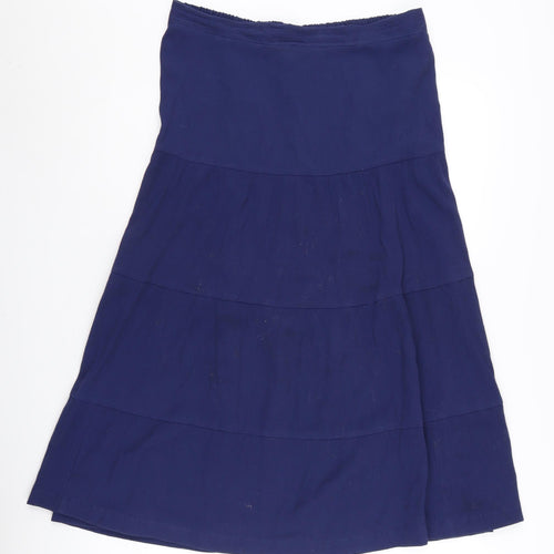 Damart Women's Blue Skirt, Size 16, Viscose Blend, Casual