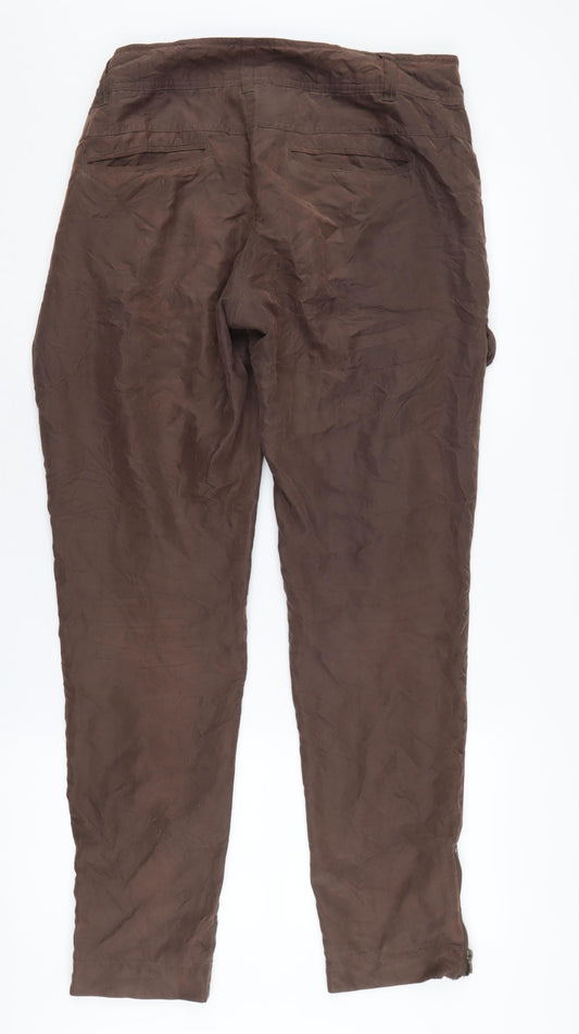 Dorothy Perkins Women's Brown Cargo Trousers Size 14