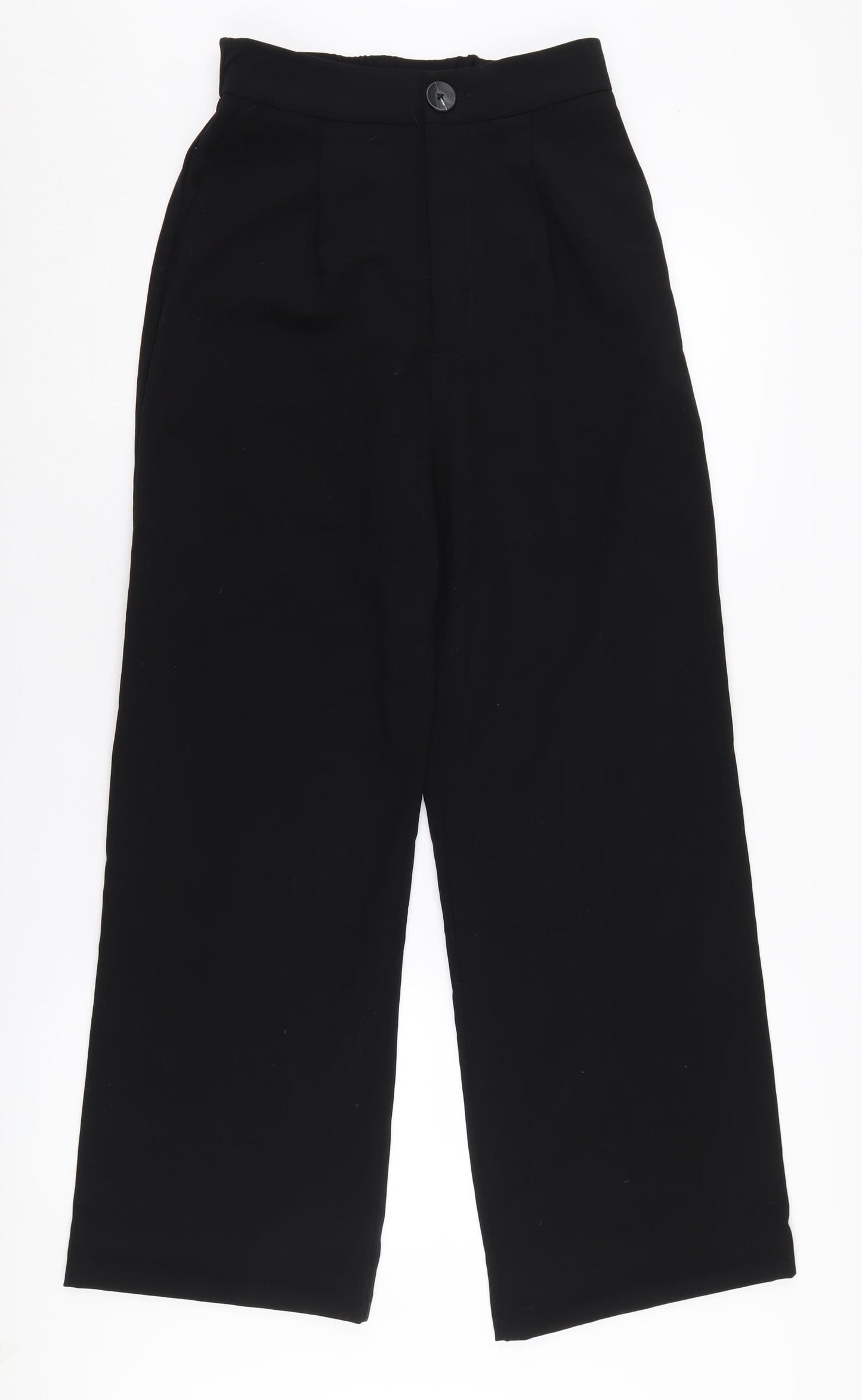 Stradivarius Women's Black Straight Trousers Size 6