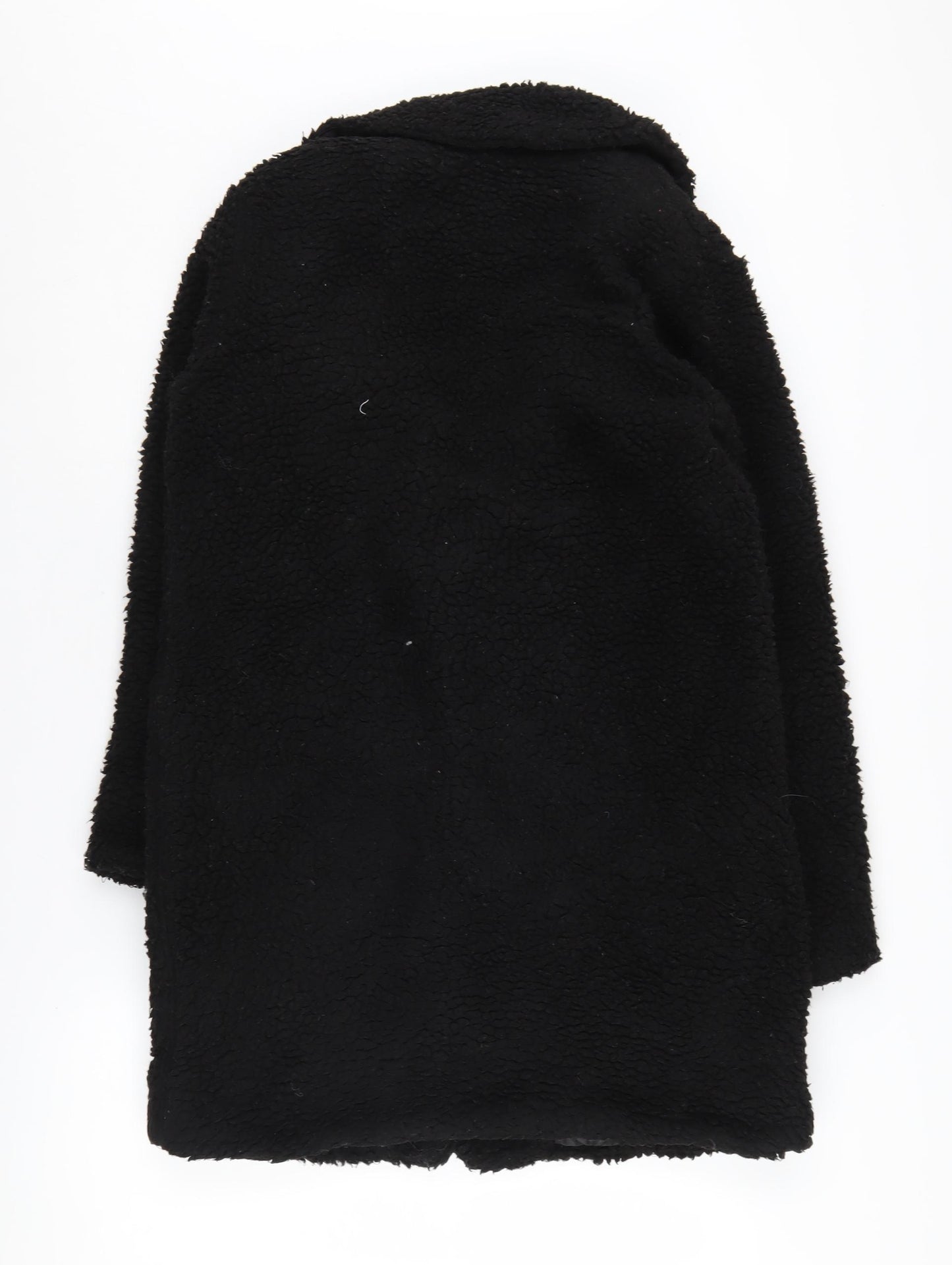 New Look Women's Black Coat Size 10 Mid-Length Snap Closure