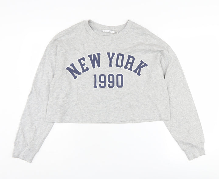 MNG Women’s Grey Pullover Sweatshirt Size 12