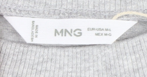 MNG Women’s Grey Pullover Sweatshirt Size 12