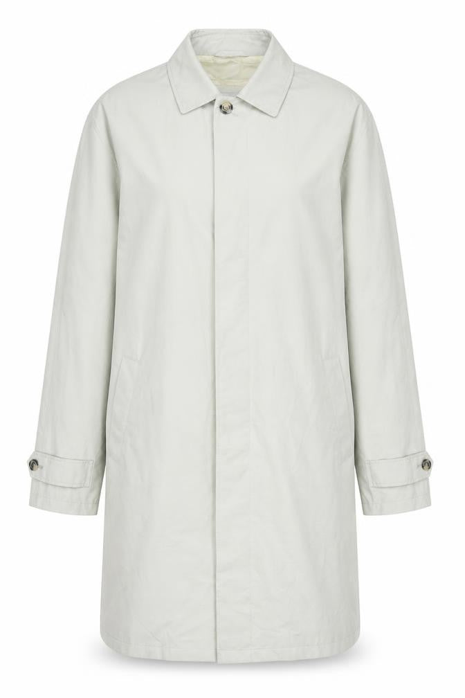 Front view of Bernhardt Women's Ivory Overcoat, size 18, Button Long
