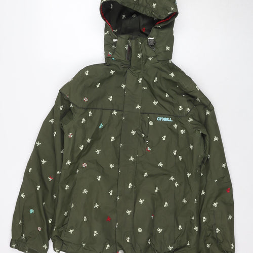 O'Neill Women's Green Parka Jacket Size 12 - Casual Outdoor Wear