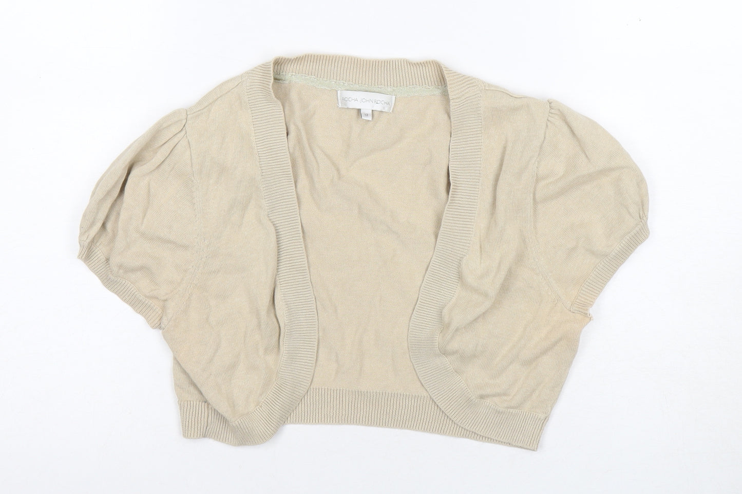 Rocha John Rocha Beige Women's Cardigan Size 12