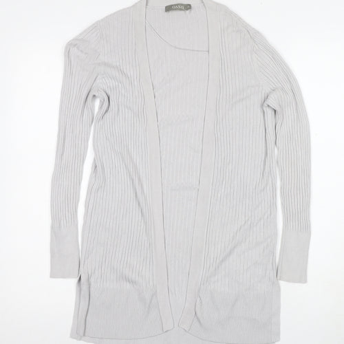 Oasis Women's Grey Cardigan XS Knit Long Sleeve