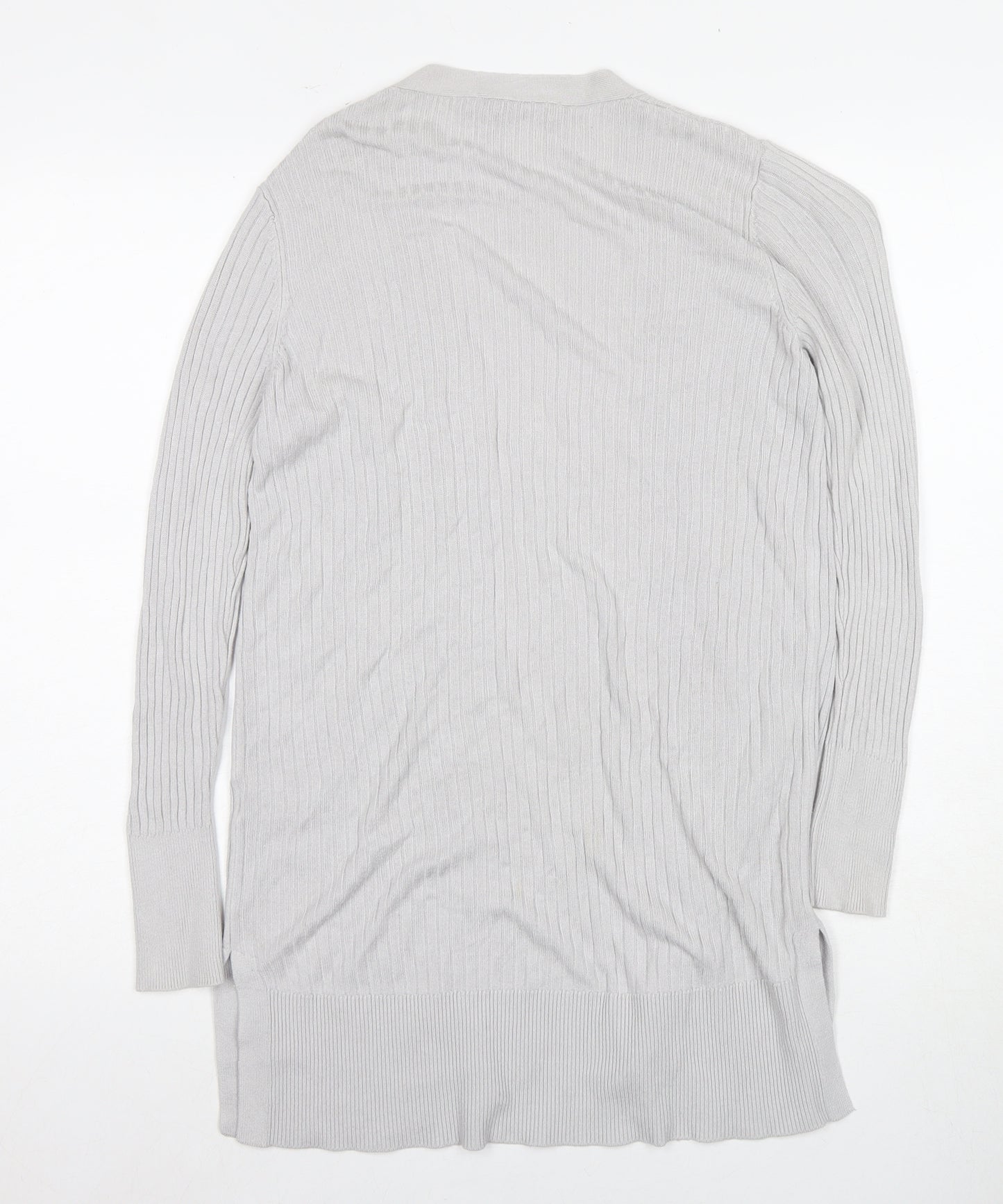 Oasis Women's Grey Cardigan XS Knit Long Sleeve