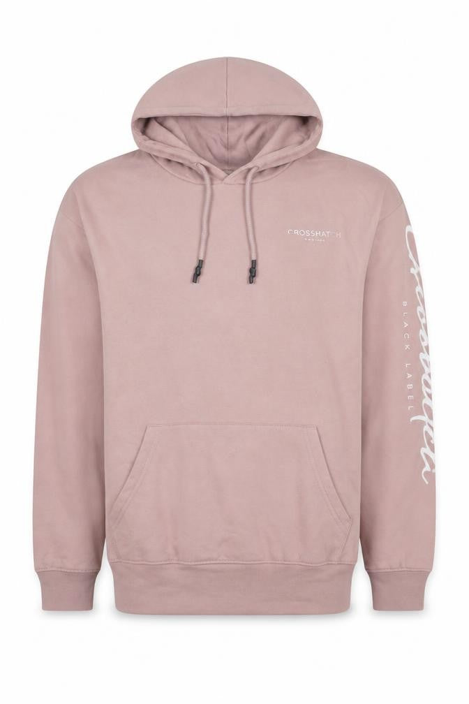 Front view of Crosshatch Men's Pink XS Hoodie, Pullover, Hooded, Logo