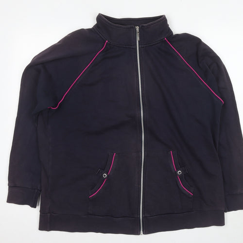 Debenhams Women's Black Full Zip Sweatshirt, Size 20
