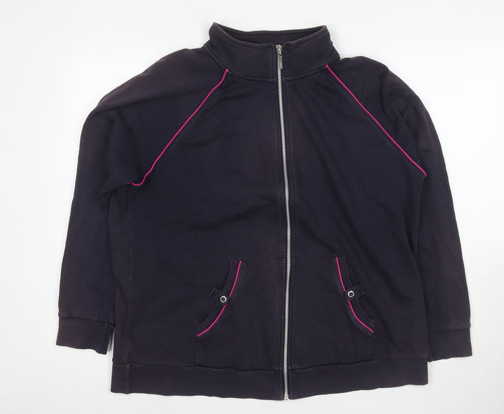 Debenhams Women's Black Full Zip Sweatshirt, Size 20