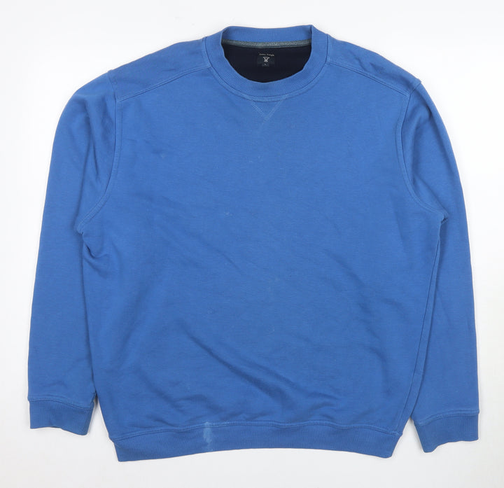 James Pringle Men's Blue Crew Neck Sweatshirt L