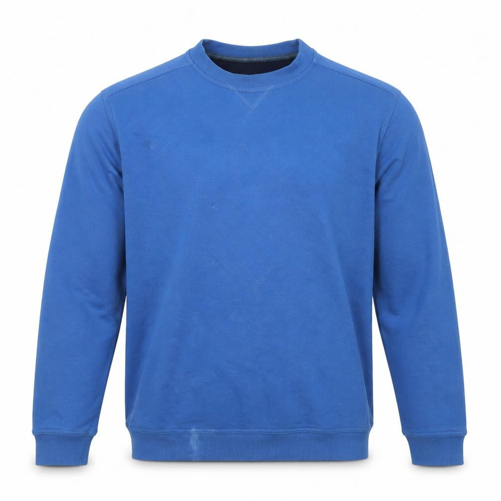 Front view of James Pringle Men's Blue Crew Neck Sweatshirt L