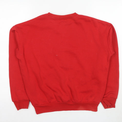 Disney Women's Red XS Mickey Mouse Pullover Sweatshirt