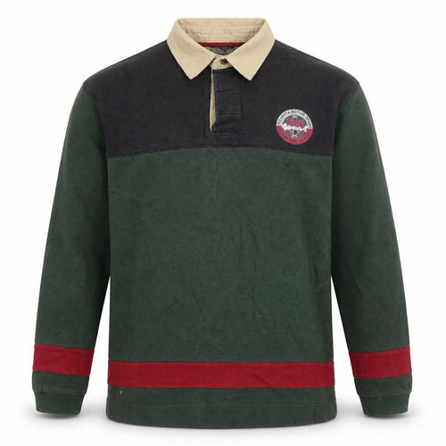 Regatta Men's Green M Long Sleeve Colourblock Polo