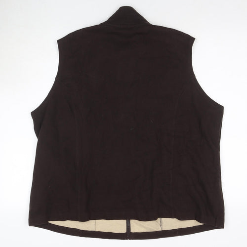 Ann Harvey Women's Black Zip Waistcoat Size 22