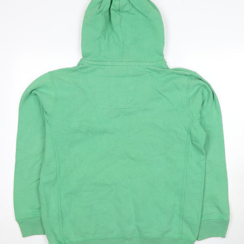 Crew Clothing Co Men's Green Henley Hoodie, Size M, Cotton