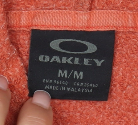 Oakley Men's Orange Full Zip Hoodie, Size M