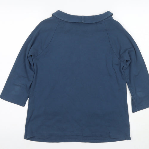 Laura Ashley Women's Blue Tunic T-Shirt Size 10
