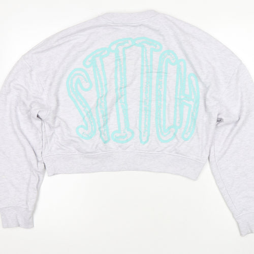 Disney Women’s Grey Stitch Pullover Sweatshirt M