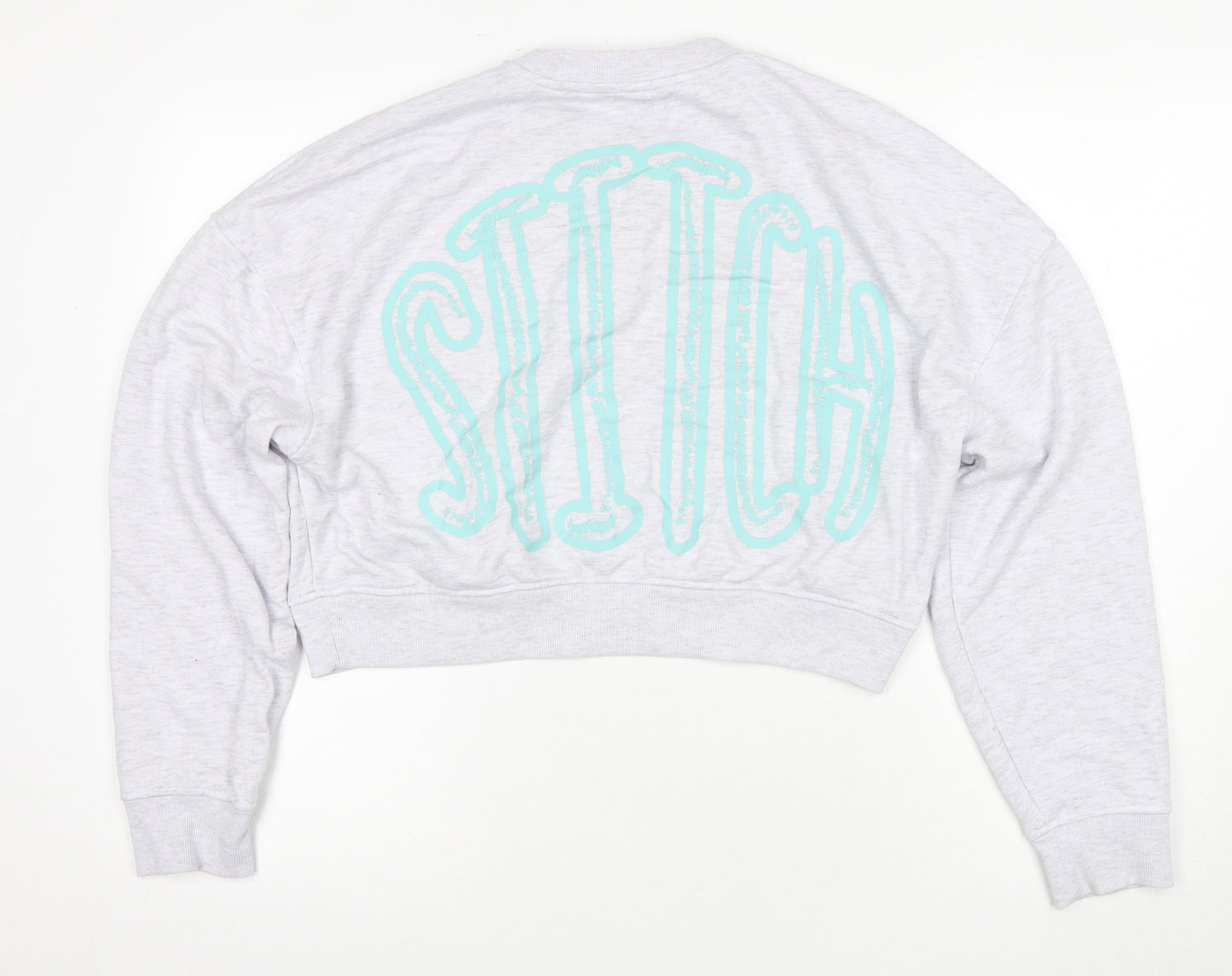 Disney Women’s Grey Stitch Pullover Sweatshirt M