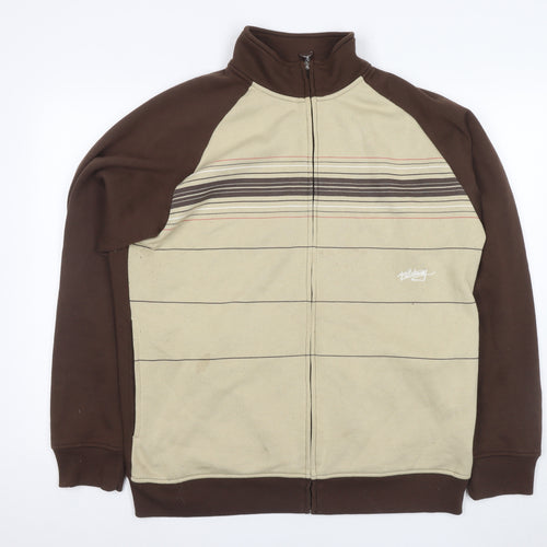 Billabong Men's Full Zip Sweatshirt Brown Beige 11
