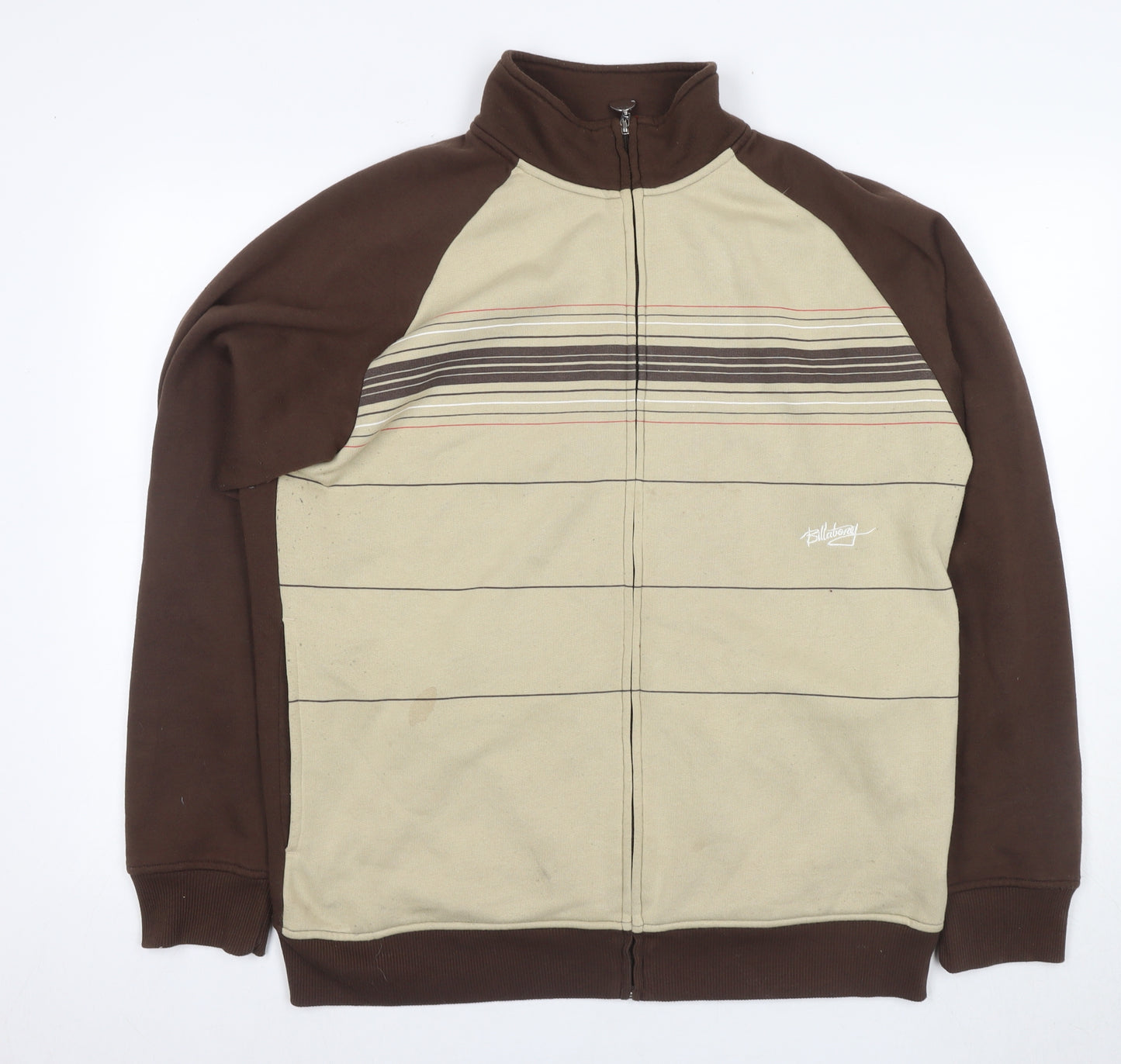 Billabong Men's Full Zip Sweatshirt Brown Beige 11
