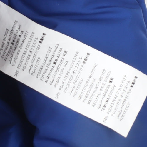Benetton Boys Blue XL Puffer Jacket with Hood