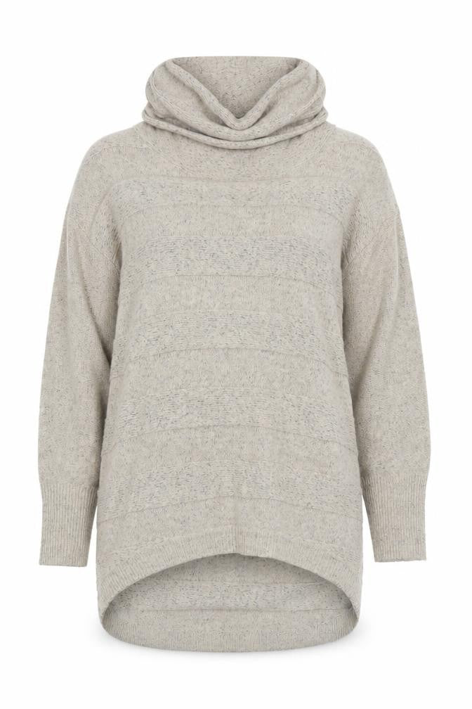 Front view of Wallis Women's Beige Cowl Neck jumper, S
