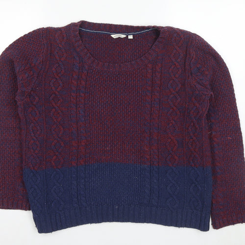 FatFace Women's Cable-Knit Jumper Multicoloured Size 14