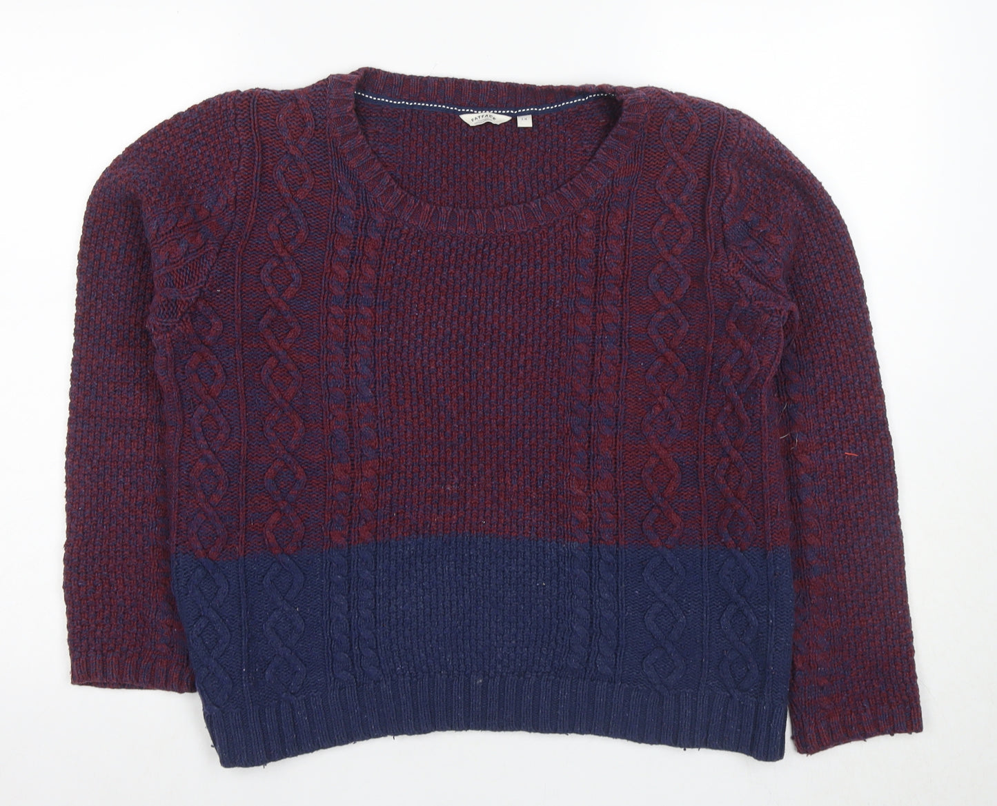 FatFace Women's Cable-Knit Jumper Multicoloured Size 14
